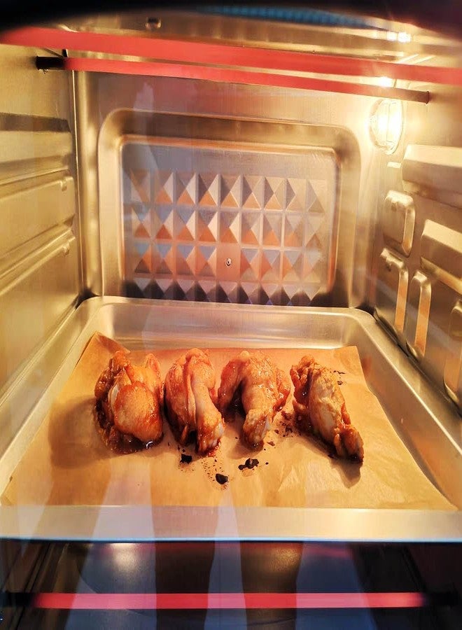 YNHIAG 100 Pcs Parchment Paper Baking Sheets, 10x14 In / 25 * 35cm Non-Stick Precut Baking Parchment, Heavy Duty, Perfect for Baking Grilling Air Fryer Steaming Bread Cup Cake Cookie Meat Pizza and More - Image 2