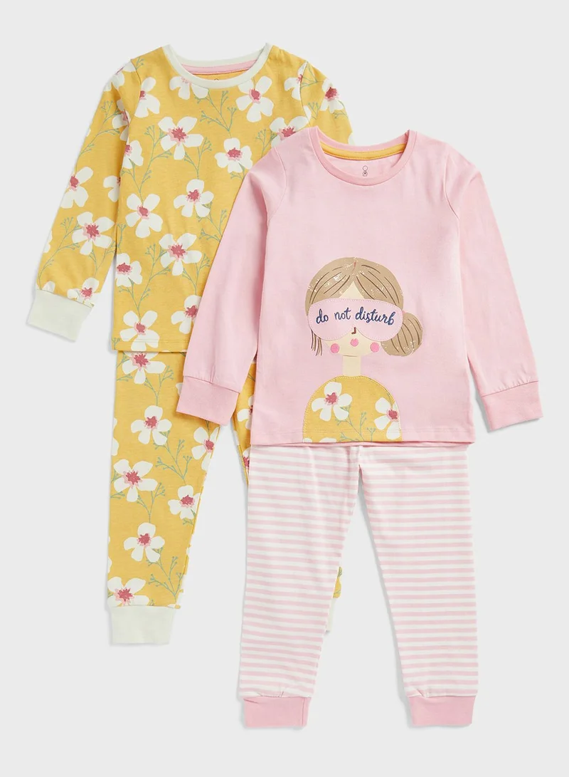 mothercare Kids Aop 2 Pack Sweatpants & Sweatshirt Set