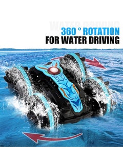 Generic Amphibious 360° Rotating Remote Control Car, Double Sided 4WD RC Stunt Vehicle, Off-Road Electric Race Toy, for Sand, Rock, Steps and Water, Rechargeable Stunt Car for Kids Ages 6+  - Image 2