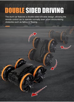 Generic Amphibious 360° Rotating Remote Control Car, Double Sided 4WD RC Stunt Vehicle, Off-Road Electric Race Toy, for Sand, Rock, Steps and Water, Rechargeable Stunt Car for Kids Ages 6+  - Image 3
