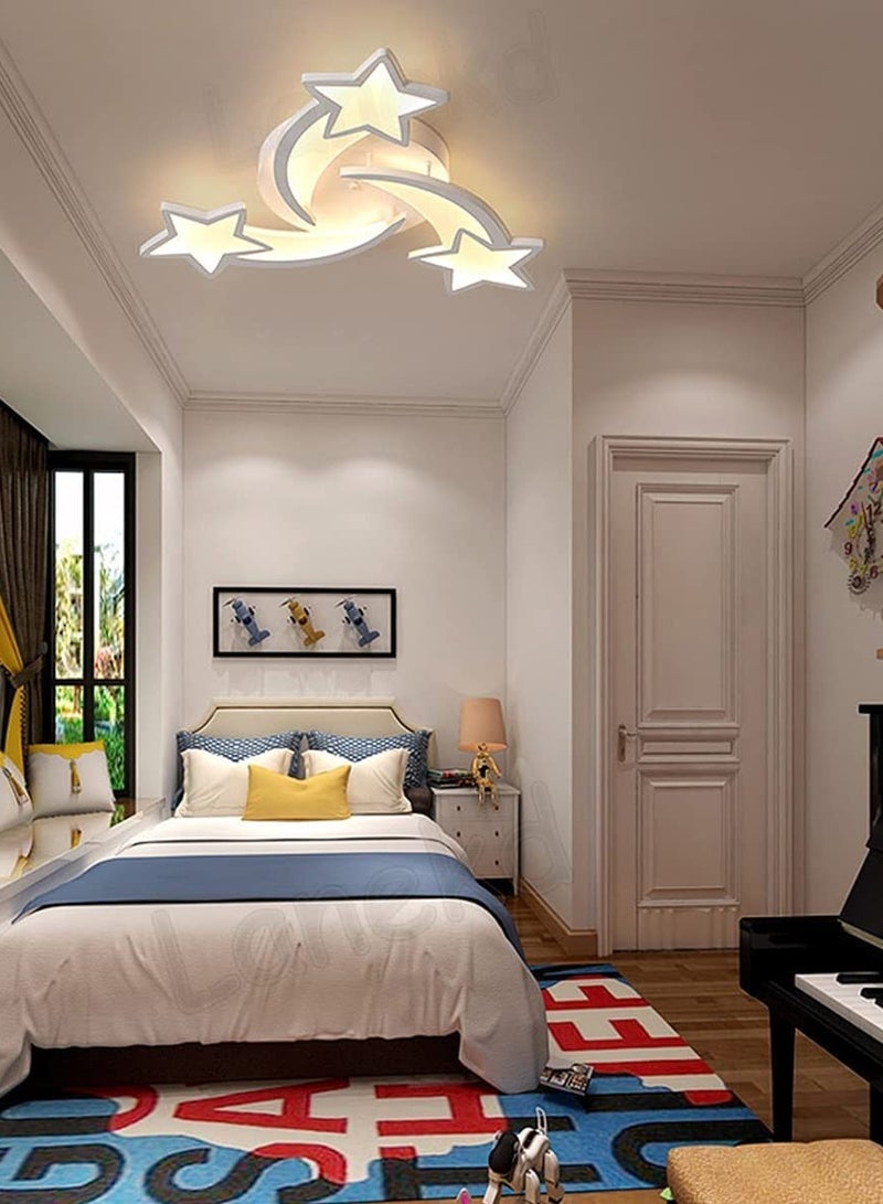 مصباح سقف LED حديث ، مصباح سقف مثبت على شكل نجمة بثلاثة رؤوس 45 وات ، جهاز تحكم عن بعد قابل للتعتيم بالقرب من تركيبات إضاءة السقف لغرفة النوم وغرفة الطعام المدخل 3 ألوان 3000K-6500K - Image 5