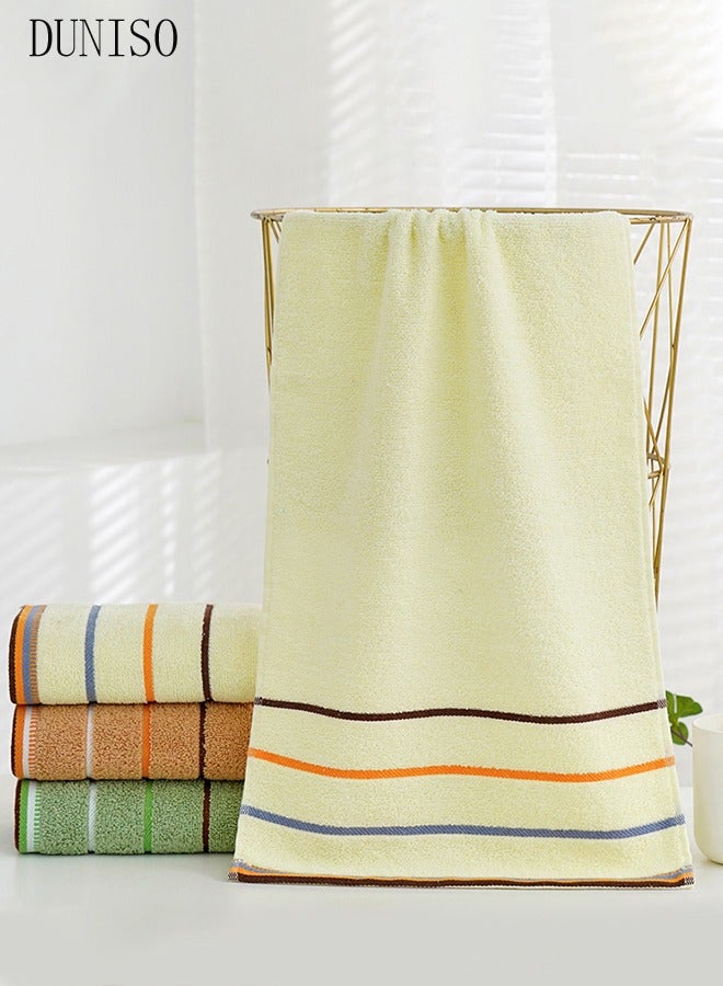 DUNISO 100% Cotton Bath Towels (73*33 cm) Bathroom towels Super Absorbent,Ideal for Home (White)  - Image 1