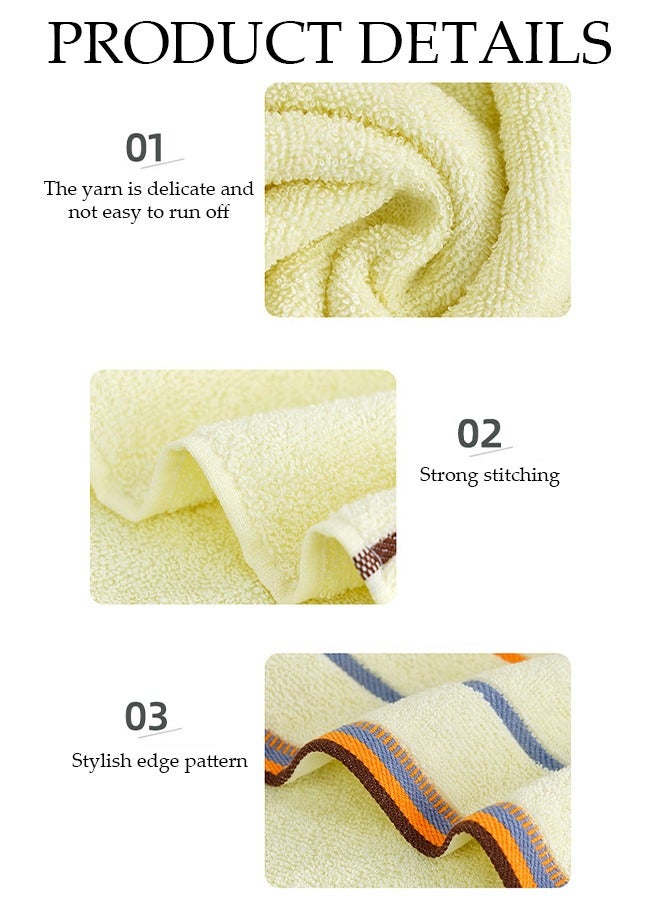 DUNISO 100% Cotton Bath Towels (73*33 cm) Bathroom towels Super Absorbent,Ideal for Home (White)  - Image 3
