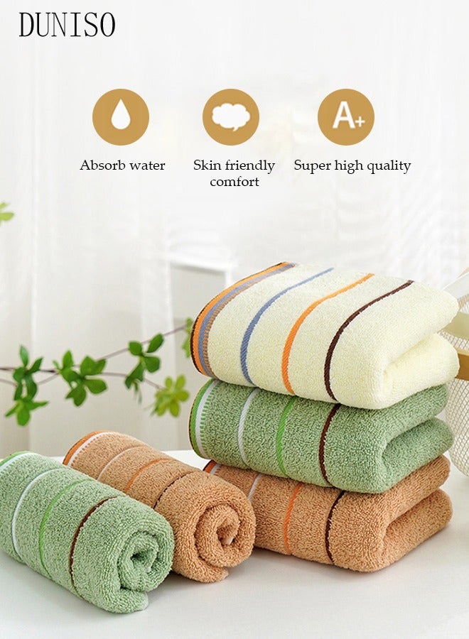 DUNISO 100% Cotton Bath Towels (73*33 cm) Bathroom towels Super Absorbent,Ideal for Home (White)  - Image 2