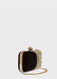 Khizana Pearl Detail Box Clutch Bag  - Image 3