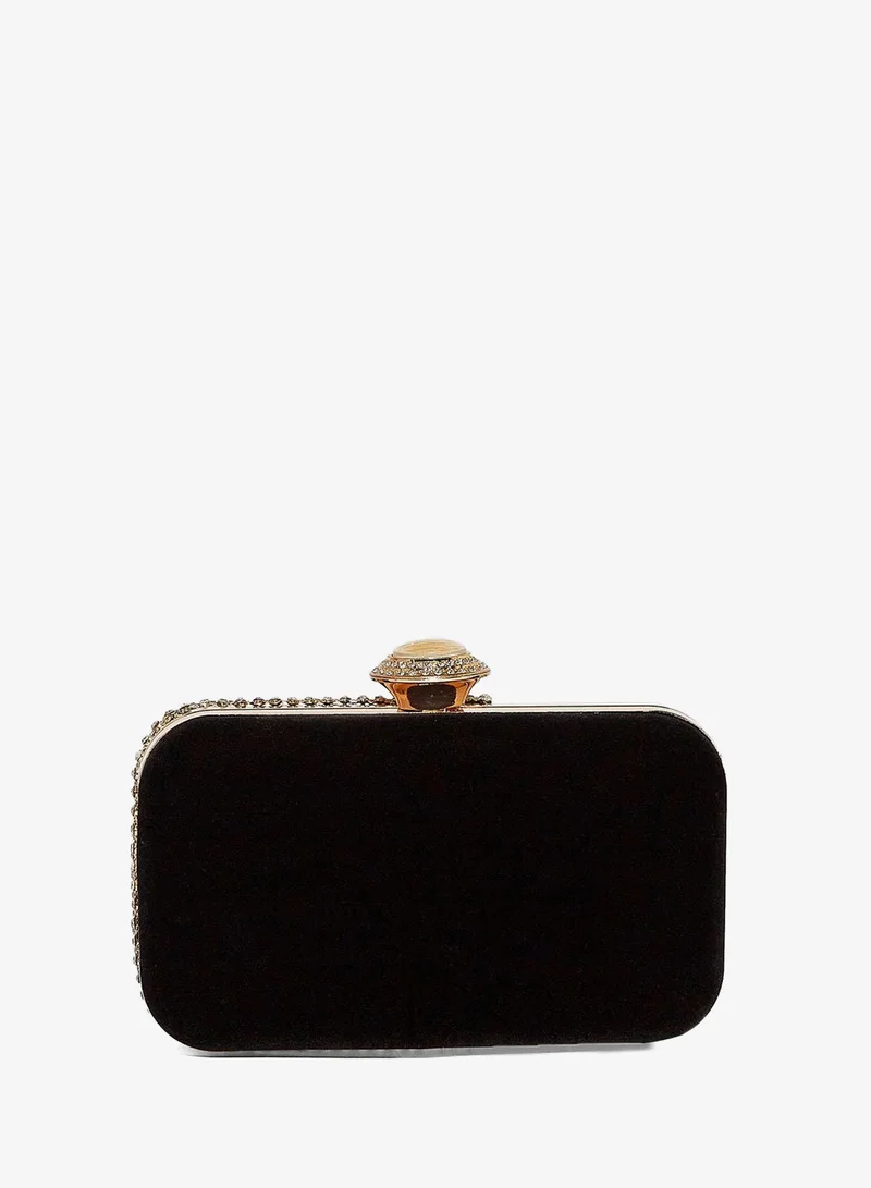 Khizana Pearl Detail Box Clutch Bag