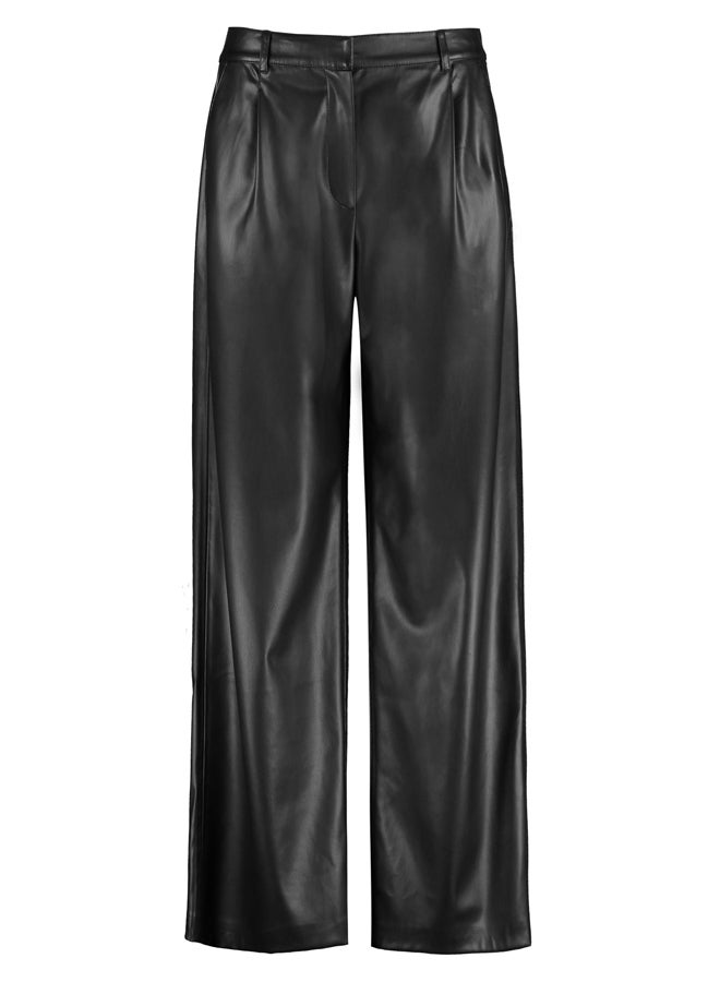GERRY WEBER Wide-Leg Faux Leather Trousers  - Image 1