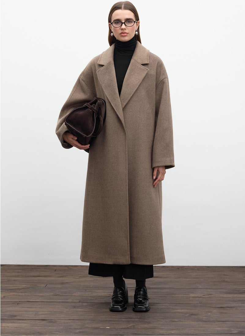 Plain Closure Cashmere Coat Ash Brown - pzsku/Z7E6DEE60B2AA074D660FZ/45/_/1741272563/5c2be039-85a1-4ce7-b06f-2b4f32788438