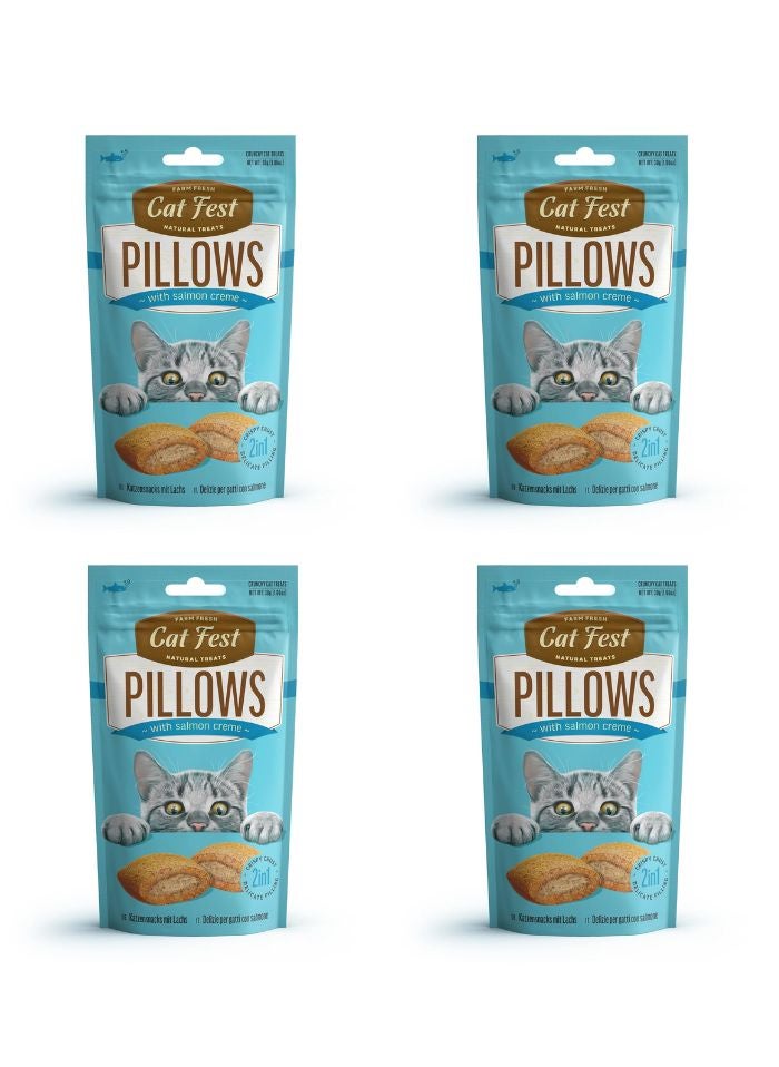 Cat Fest Pillows With Salmon Cream 30g x 4pc
