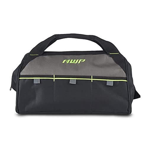 AWP Premium Tool Bag Durable Tool Tote Water-Resistant Organizer for Professionals and Contractors, Black, 15" | 1L-20015 - Image 2