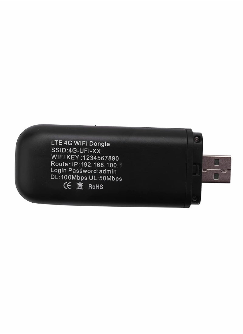 Mobile WiFi Router with SIM Card Slot, 4G USB Modem Dongle for Car Hotspot, 150Mbps USB Wifi Adapter.