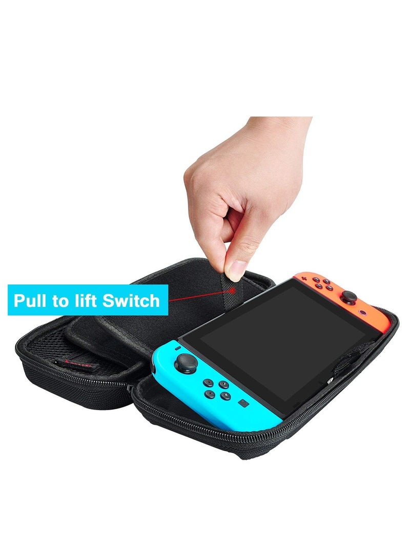 SYOSI Switch Carrying Case for Nintendo Switch With 20 Games Cartridges Protective Hard Shell Travel Carrying Case Pouch for Nintendo Switch Console Accessories - Image 3