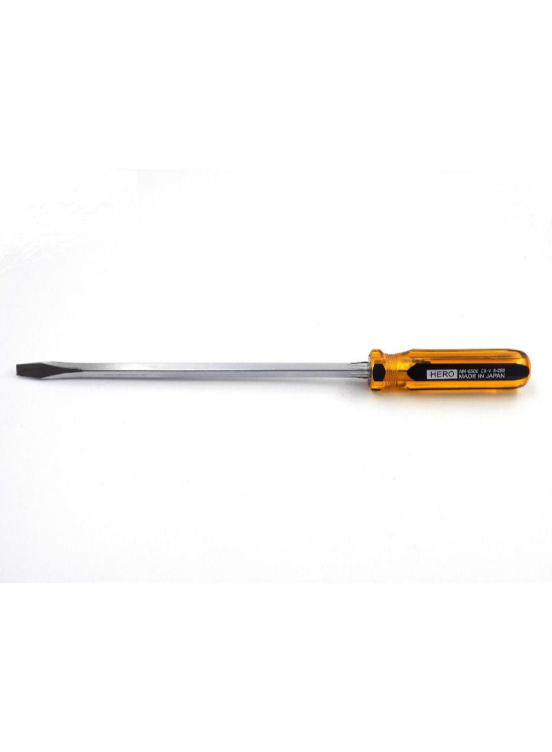 Hero Amber Colour Line Screwdriver Flat 6500, 8-250(10 inch) - Image 1