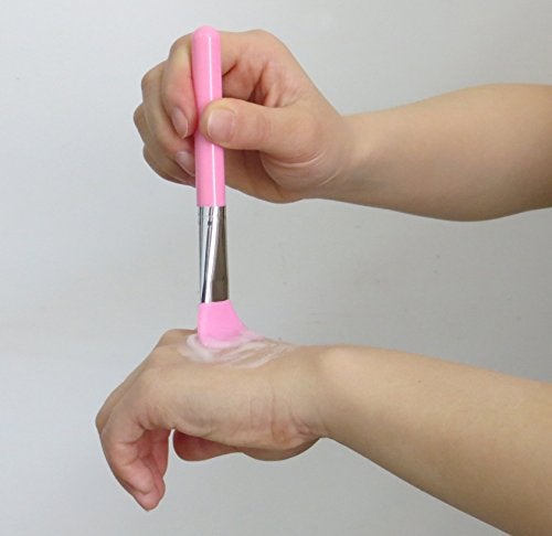 LORMAY 9 Pcs Silicone Makeup Brush Set: Applicator for Face Care, Eyeliner, Eyebrow, Eye Shadow, Lip Makeup and UV Epoxy Resin Crafts (Pink) - Image 5