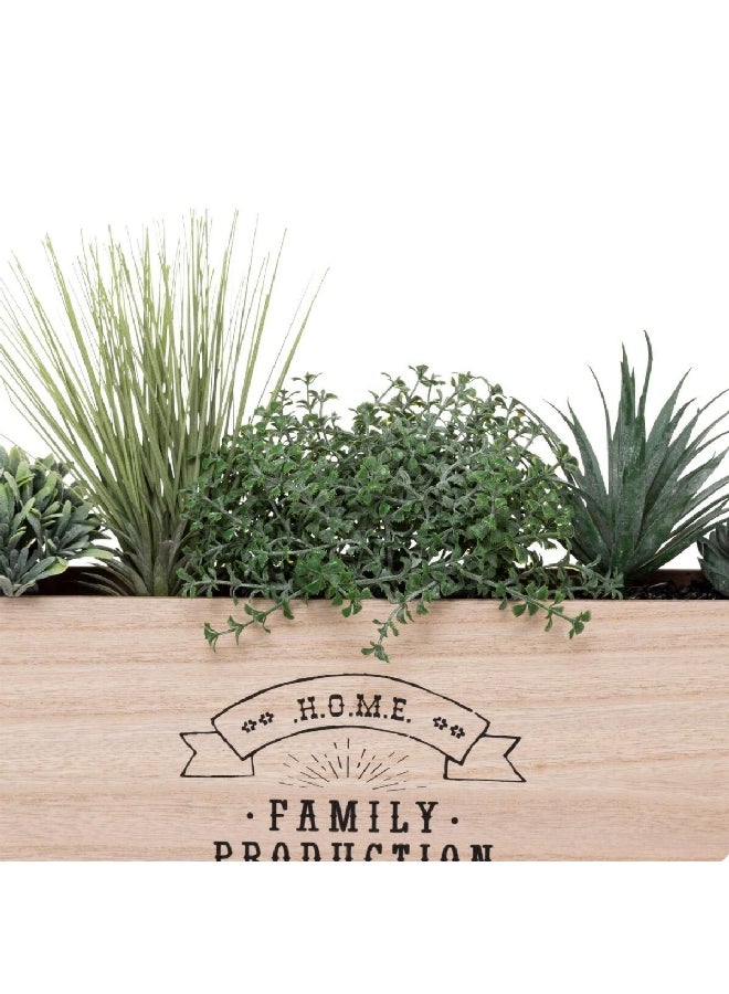 atmosphera Krista Artificial Hanging Plant Beige and Green 46 cm 179310B  - Image 3