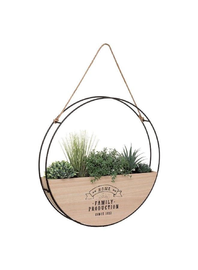 atmosphera Krista Artificial Hanging Plant Beige and Green 46 cm 179310B  - Image 1
