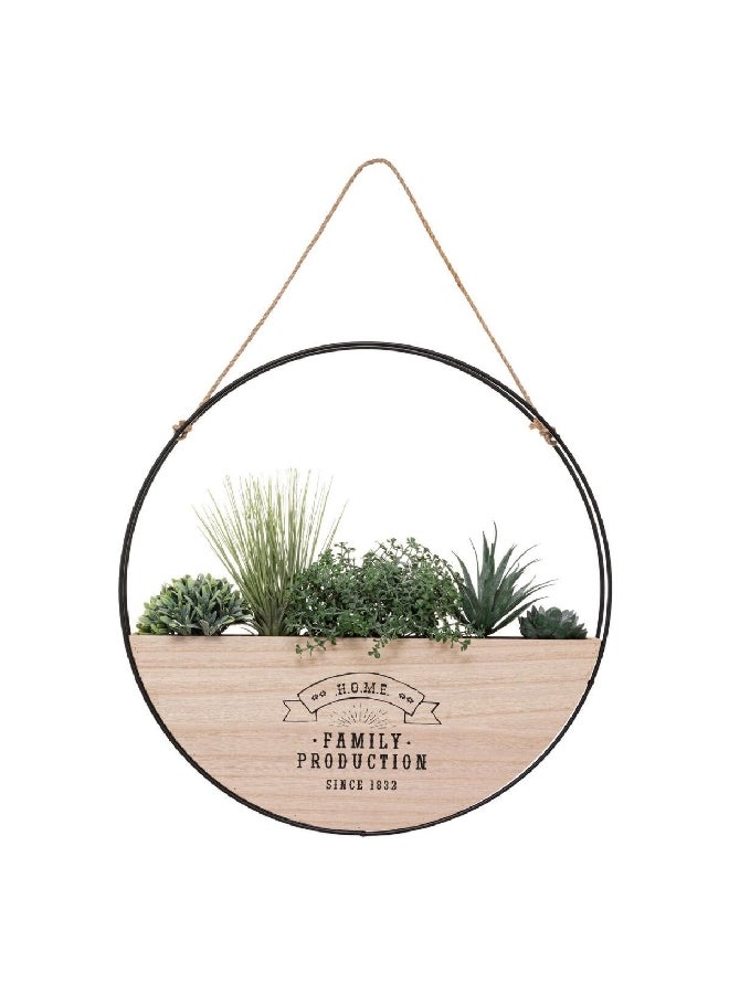 atmosphera Krista Artificial Hanging Plant Beige and Green 46 cm 179310B  - Image 2
