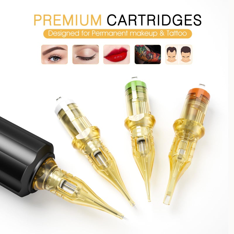 BIOMASER Tattoo Needles 1RL Tattoo Cartridge Needles Single Needle Tattoo Cartridges for Tattooing 20 Count Round Liner with Membrane for Rotary Tattoo Gun Pen Machine Tattoo Suppliesï¼ˆ1201RL) - Image 2