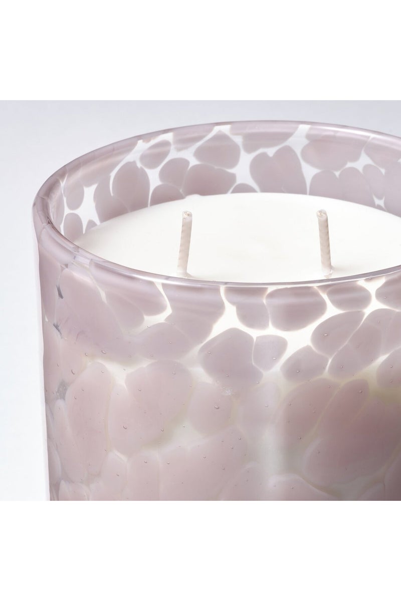 Scented candle in glass, 2 wicks, Jasmine/light pink, 50 hr - Image 4