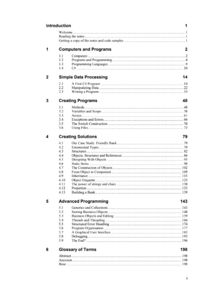 كتاب The C# Programming Yellow Book، من تأليف Rob Miles. تم تصميم هذا الكتاب لتعليم البرمجة بلغة C# من المبادئ الأولى، وهو مناسب تمامًا للمبتدئين الذين ليس لديهم أي خبرة سابقة في البرمجة - Image 5