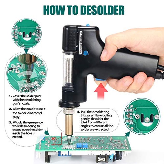 Yihua 948 Upgraded 2 In 1 Esd Safe 80W Desoldering Station And 60W Soldering Irondesoldering Gun And Soldering Station F /C - Image 3