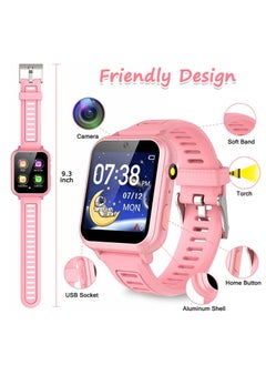 Generic Kids Smart Watch, Smart Game Watch with 24 Games, HD Touch Screen, Video, Camera, Music Player, Pedometer, Flashlight, Alarm Clock, Kids Watches for 5-12 Year Olds Boy/Girl (Pink)  - Image 4