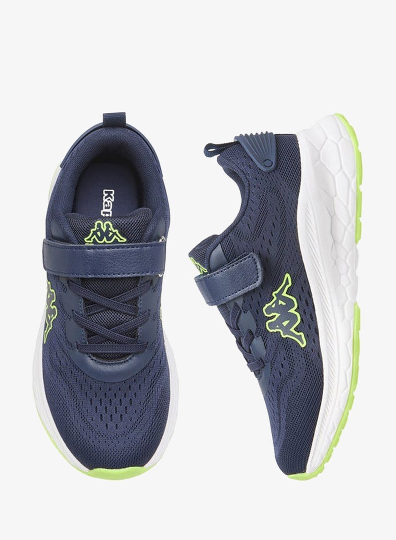 Kappa Boys' Logo Detail Sports Shoes with Hook and Loop Closure - Image 3