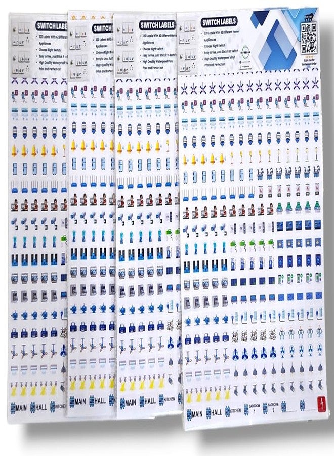 COMPUTER BAZAR Switch id Sticker Vinyl Labels Clear - Easily Locate The Right Switch! | Switchboard Labels | 42 Different Home Appliences (320 Sticker Labels, 42 Different Home Applience) - Image 5