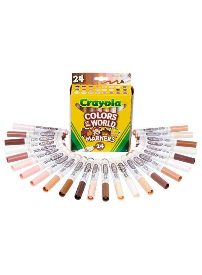 Crayola أقلام تلوين ألوان العالم قابلة للغسل عبوة من 24 - Image 1