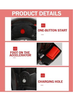 XiuWoo Kids Sports Motorcycle 6V Ride on Motorcycle with Hand Racing Foot Brake Light Wheel Kids Ride on Toys Children Electric Bike Red  - Image 2