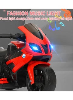 XiuWoo Kids Sports Motorcycle 6V Ride on Motorcycle with Hand Racing Foot Brake Light Wheel Kids Ride on Toys Children Electric Bike Red  - Image 4