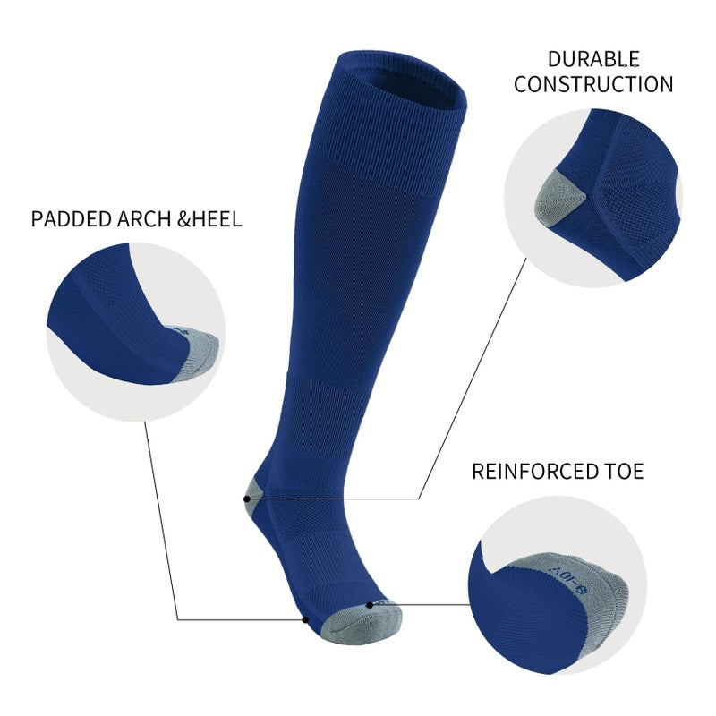 QBK Toddler Baseball Socks And Belt Youth Softball Tee Ball Combo Set for Boy Girl (2 Pairs of Socks & 1 Belt) Royal Blue 5-7T - Image 3