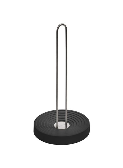 KOHLER Paper Towel Holder with Weighted Base  Tension Loop  Quick One Handed Tear  (Fits Standard and Oversized Rolls)  Charcoal