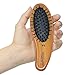 Spornette Carry On Wooden Handle Oval Cushion Mini Hair Brush #30-C Travel Size Brush Fits in Purse or Carry-On Bag for Quick Brush Outs, Detangling, Styling, Smoothing Thick, Normal & Thin Hair - Image 3