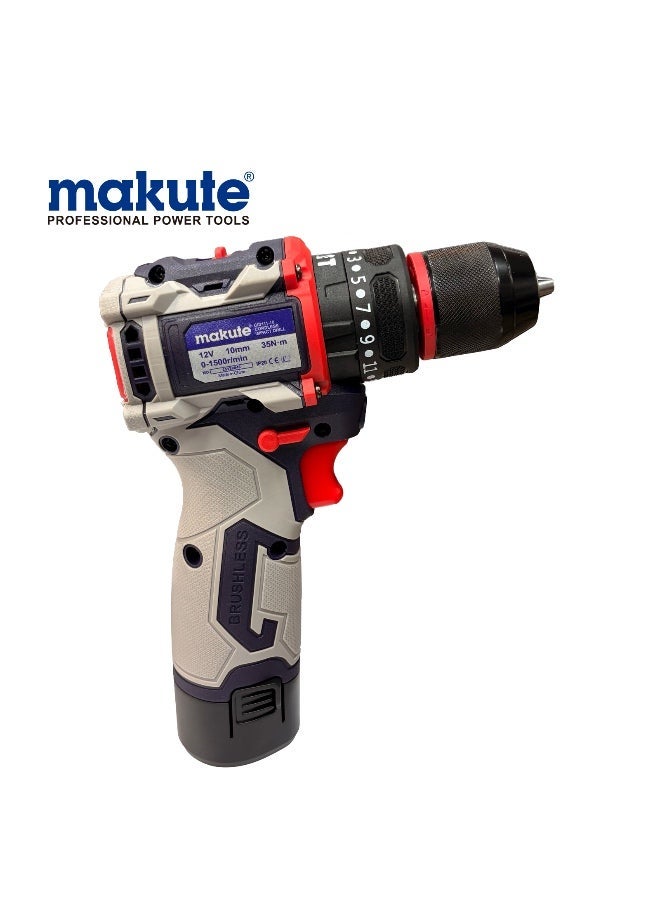 makute Cordless impact drill 10mm, 2 Battery - Image 3
