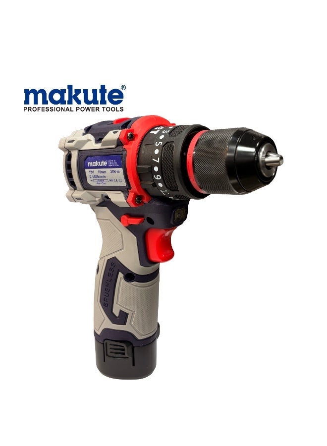 makute Cordless impact drill 10mm, 2 Battery - Image 2