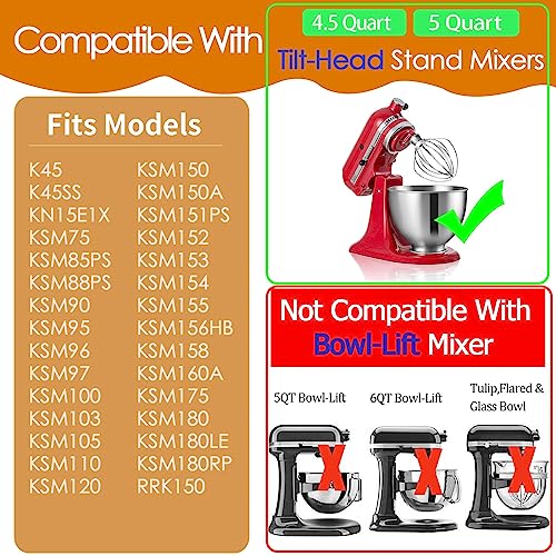 ABTER K45WW Stainless Steel Wire Whip for KitchenAid,Attachment for Kitchen aid 4.5 and 5-Quart Tilt-Head Stand Mixer - Image 2