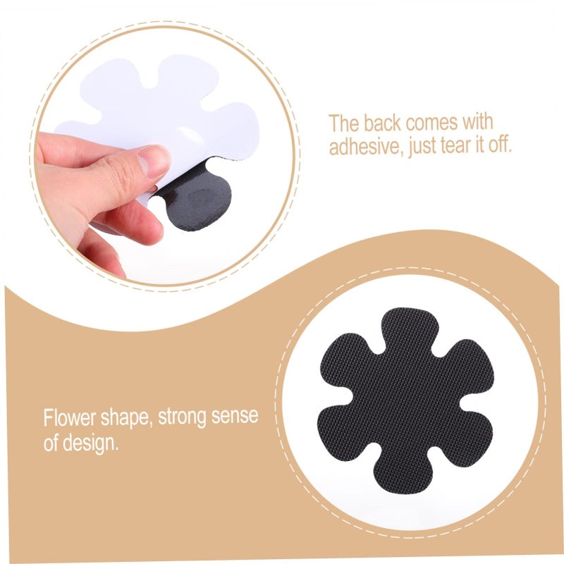 20pcs Black Non Slip Flower Bathroom Stickers Adhesive Decals for Tubs Showers - Image 5
