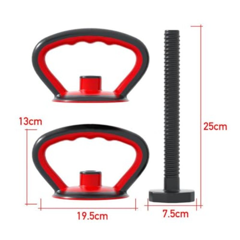 Gernie Adjustable Kettlebell Handle - Ergonomic Multifunctional Anti-Slip Grip for Strength Training Weight Plates - Home Gym and Travel Set of 3 - Image 2