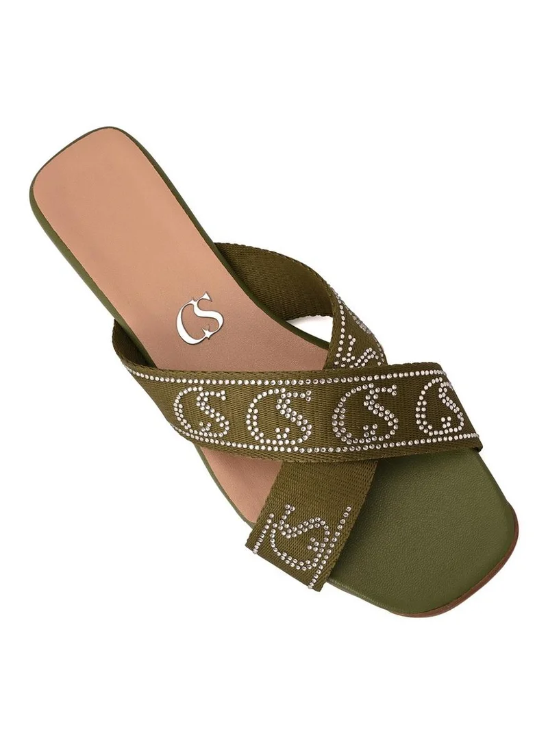 Carmen Steffens  Flat Cristal CS Leaf for Women | Best Price UAE