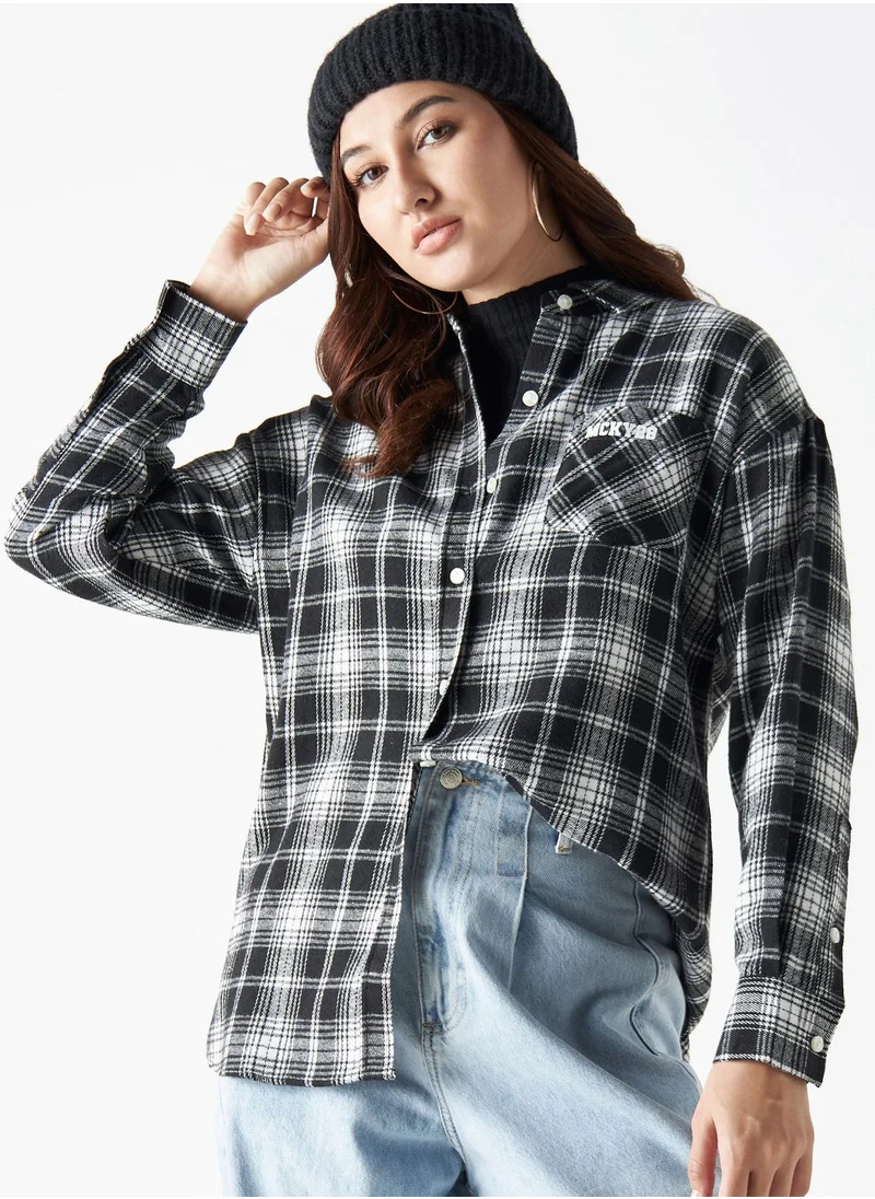 SP Characters Checked Button Down Shirt