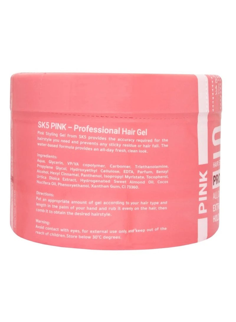 SK5 All-Day Hold SK5 Pink Styling Gel 500ml - Lightweight & Non-Sticky - Image 4