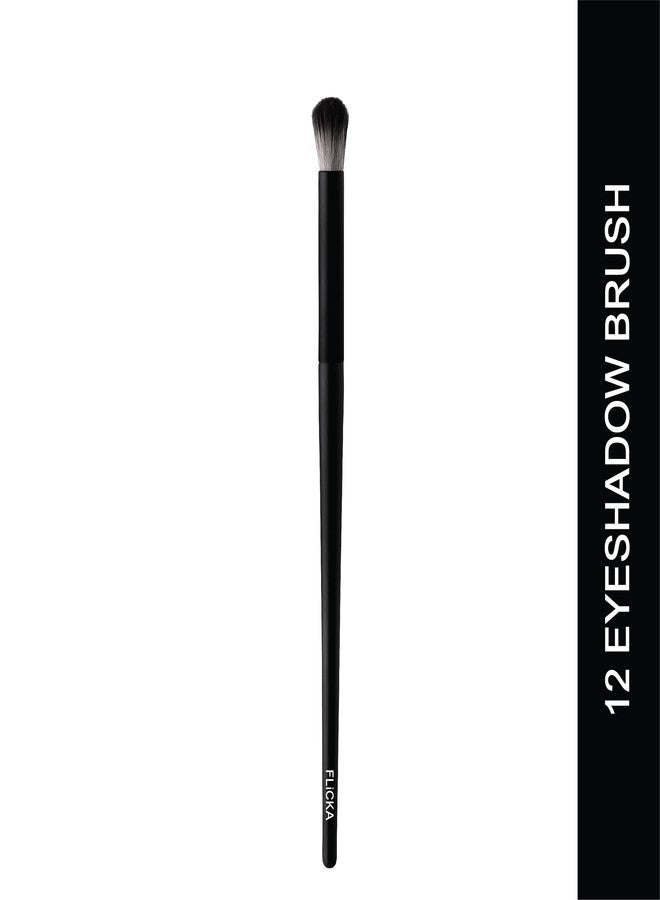 Flicka Eyeshadow Brush For Makeup, Cruelty Free Eyeshadow Blending Brush, Feather Soft Touch, 12 Shadow Brush - Image 2