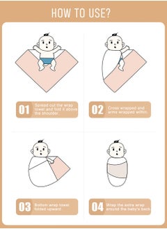 HomarKet Pack Of 3 Baby Swaddle Blanket,New Born Baby Clothes, Large Premium Knit Baby Burp Cloth Muslin Baby Blankets  - Image 5