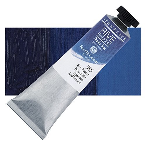 Sennelier Rive Gauche Artist Oil Color 200 ml Primary Blue |Ideal for primed canvas, paper or panels with brushes, painting knives,Linseed Oil,solvents and texture mediums. - Image 1