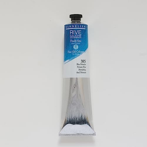 Sennelier Rive Gauche Artist Oil Color 200 ml Primary Blue |Ideal for primed canvas, paper or panels with brushes, painting knives,Linseed Oil,solvents and texture mediums. - Image 3