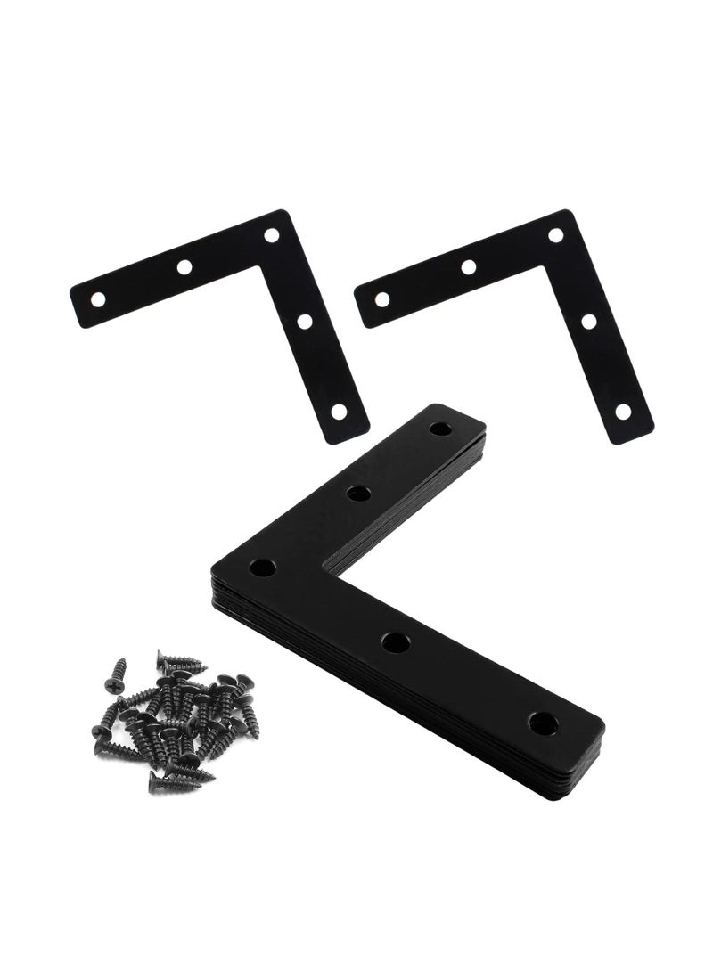 Flat Corner Brace, 20 Pcs L Shaped Corner Bracket, 2"x2" Heavy Duty Stainless Steel Shelf Supports, Duty Furniture Fastener Corner Connector for Wood Shelf Cabinet Table Chair  - Image 1