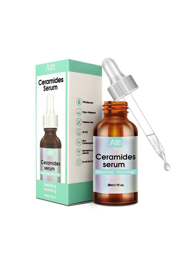 ANAI RUI Ceramide Face Serum With Hyaluronic Acid For Line Erasing Wrinkle Correction Skin Barrier Repair Soothe Cracked And Redness Anti Aging Ceramide Serum 1 Fl.Oz - Image 1