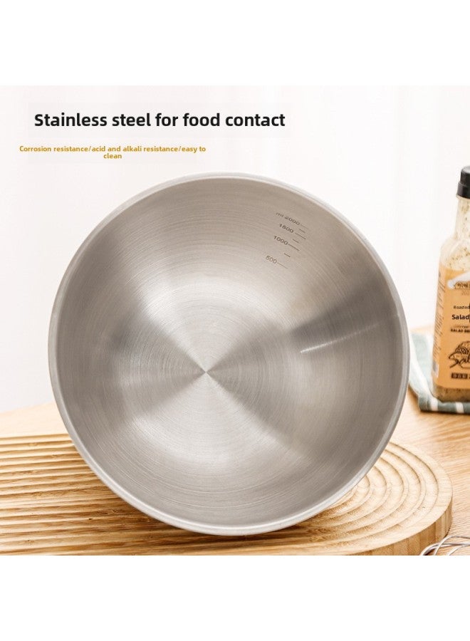 Japanese-style High-grade And Basin Stainless Steel Basin Food-grade Egg-beating Basin Special Baking Salad Dishes-Specifications:Large, Medium And Small (three-piece)-Color:milky White  - Image 5