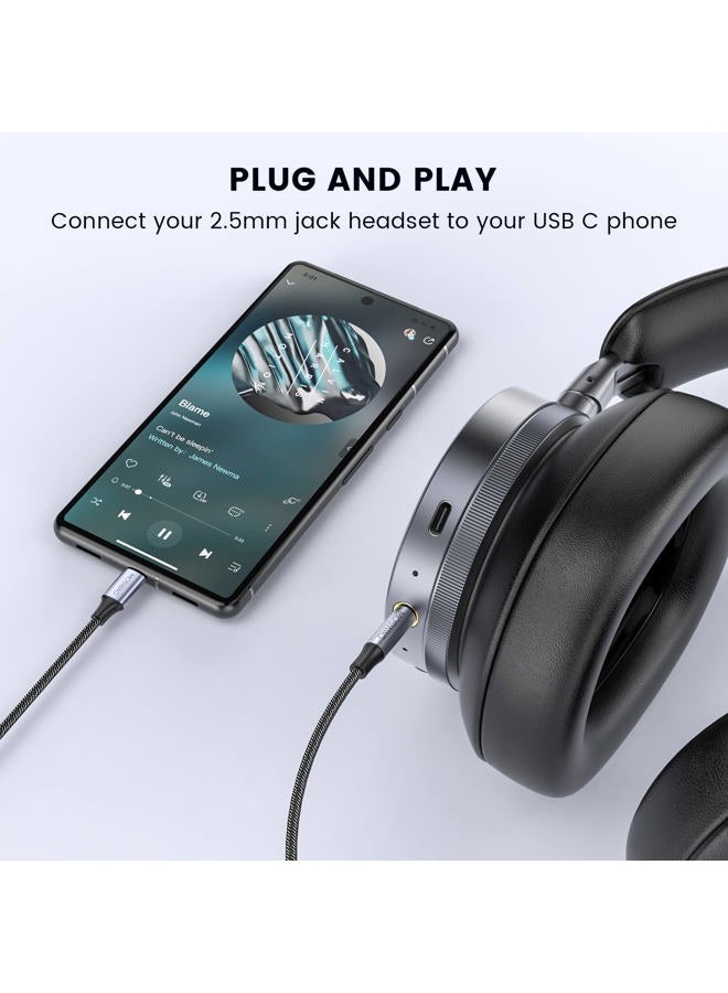 MOSWAG USB C to 2.5mm Audio Cable,USB C to 2.5mm Headphone Extension Cords for Bose QuietComfort SE, QCSE, QC45, QC35 II, QC35, QC25 Cable and More 2.5mm Port Headphones. - Image 5